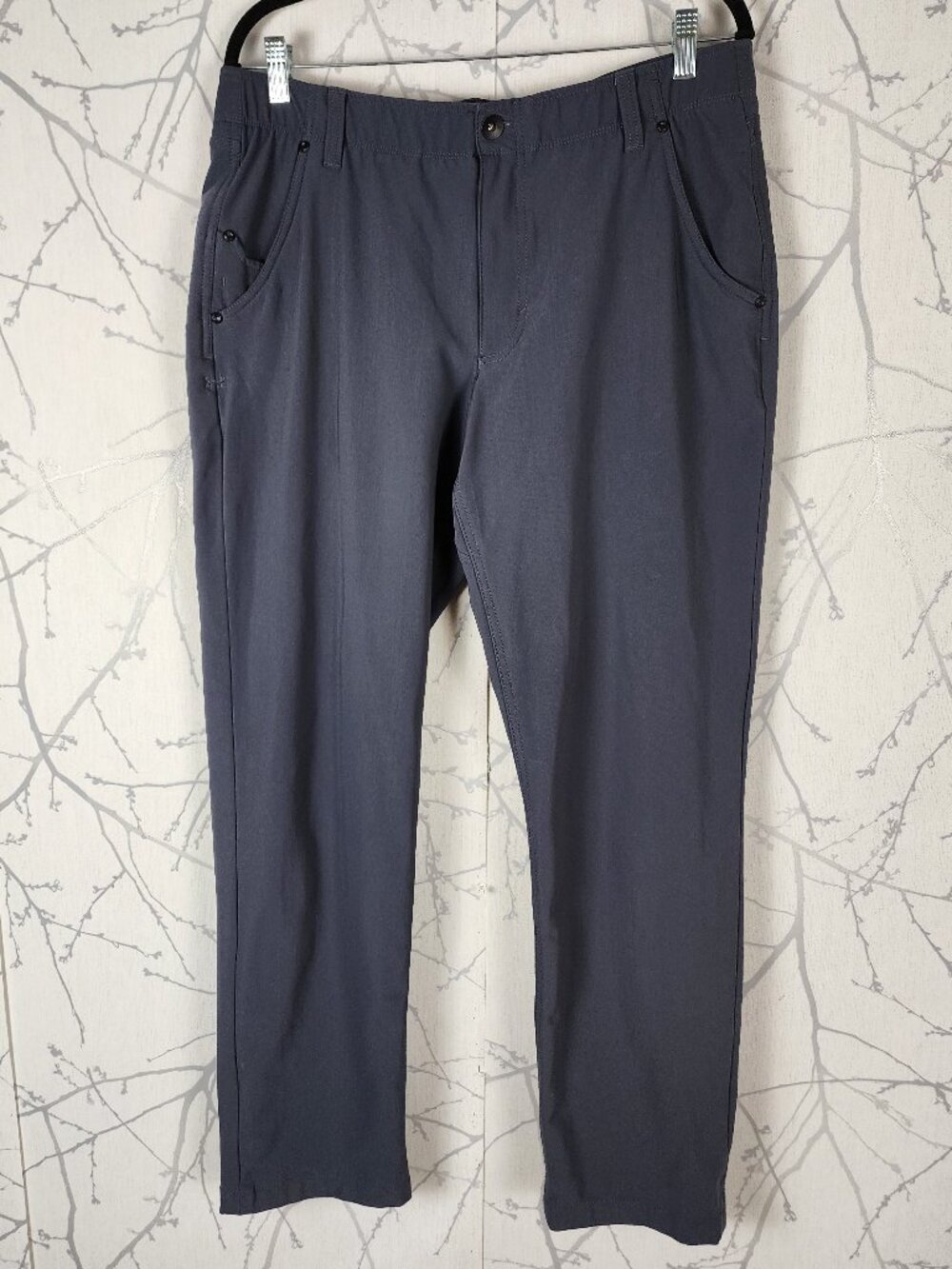 Under Armour Gray Stretch Knit Mid Rise Slim Straight Golf Pants